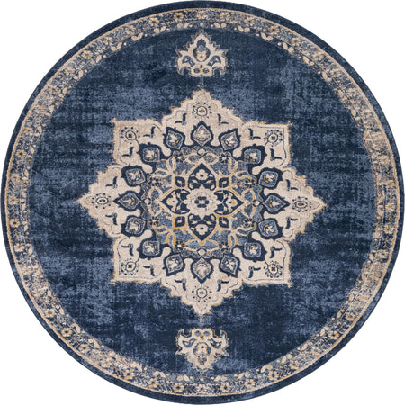 Eden Oasis Collection Area Rug -  Tranquility (Navy Blue)