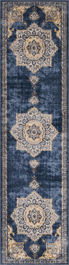 Eden Oasis Collection Area Rug -  Tranquility (Navy Blue) Runner Navy Blue  lifestyle 17