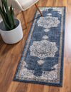 Eden Oasis Collection Area Rug -  Tranquility (Navy Blue) Runner Navy Blue  lifestyle 19