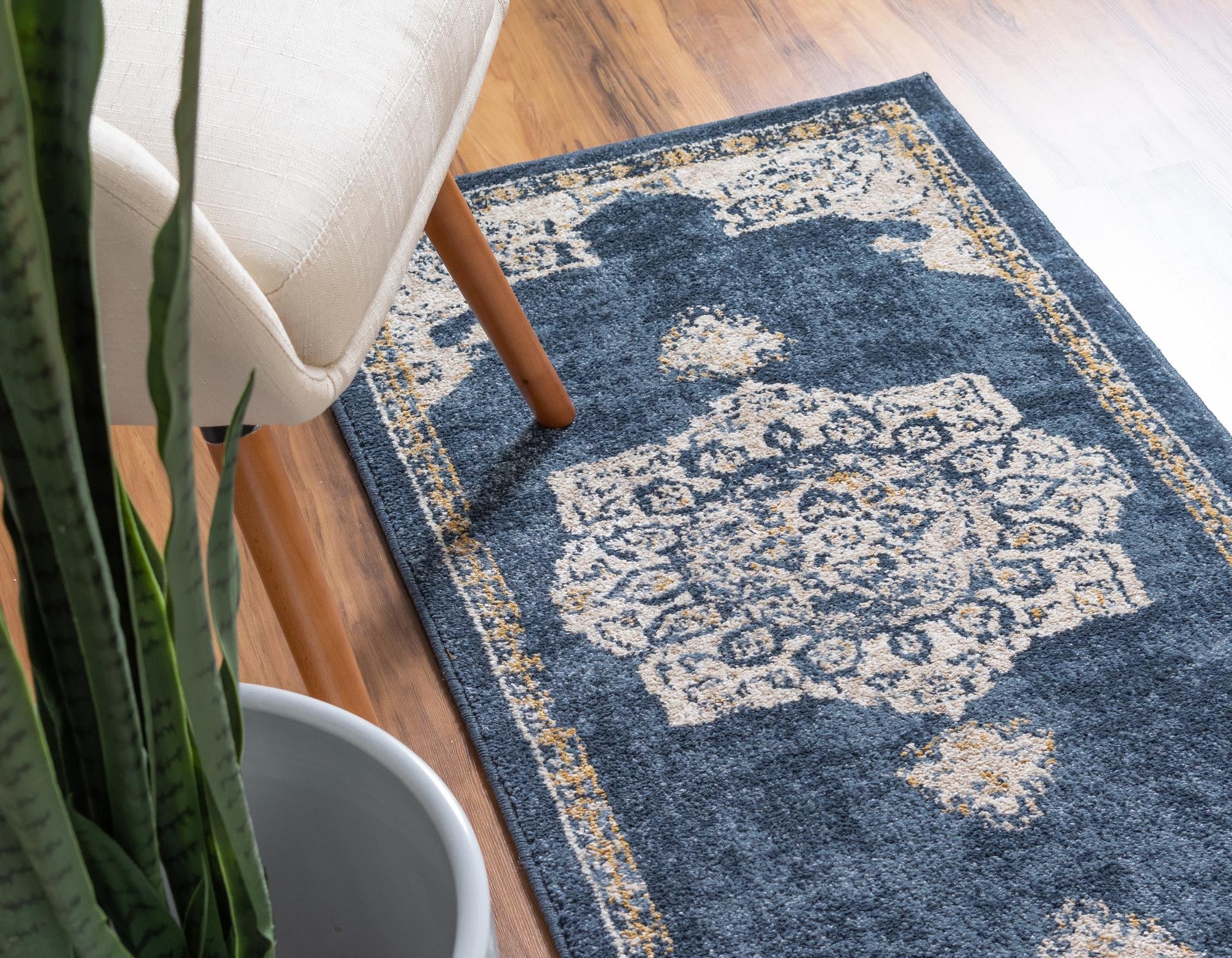 Eden Oasis Collection Area Rug -  Tranquility (Navy Blue)