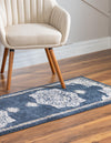 Eden Oasis Collection Area Rug -  Tranquility (Navy Blue) Runner Navy Blue  lifestyle 25