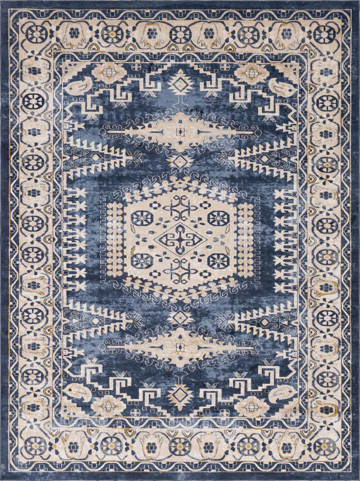 Eden Oasis Collection Area Rug -  Refuge (Dark Blue)