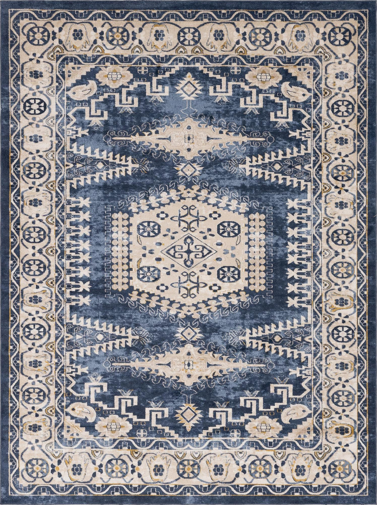 Eden Oasis Collection Area Rug -  Refuge (Dark Blue) Rectangle Dark Blue Main