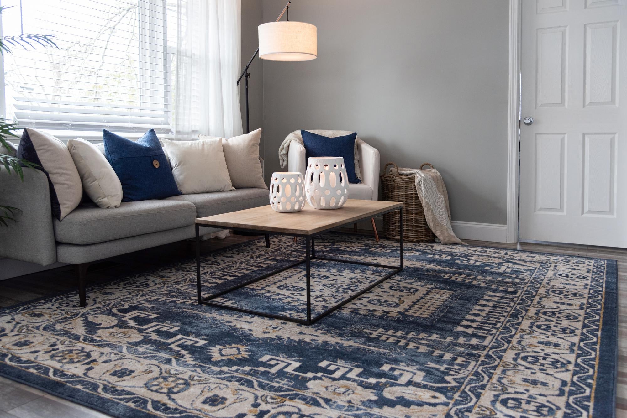 Eden Oasis Collection Area Rug -  Refuge (Dark Blue)