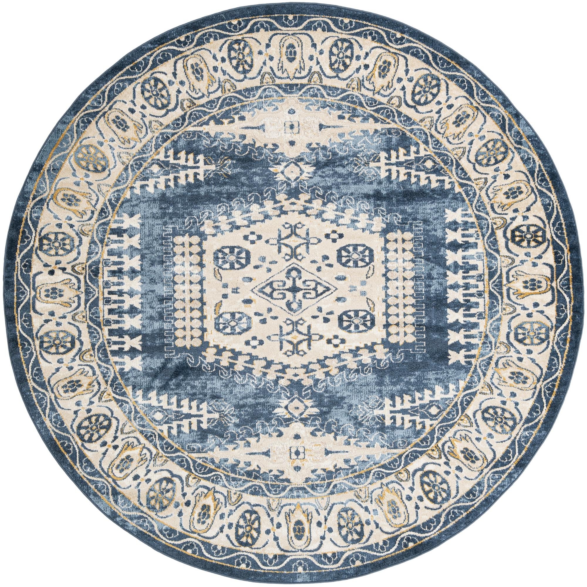 Eden Oasis Collection Area Rug -  Refuge (Dark Blue)