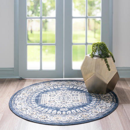 Eden Oasis Collection Area Rug -  Refuge (Dark Blue)