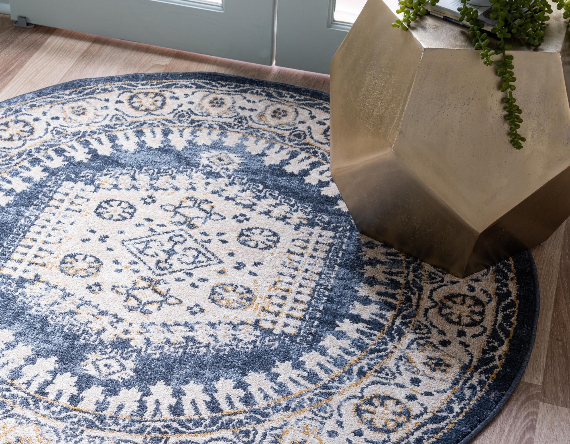 Eden Oasis Collection Area Rug -  Refuge (Dark Blue)