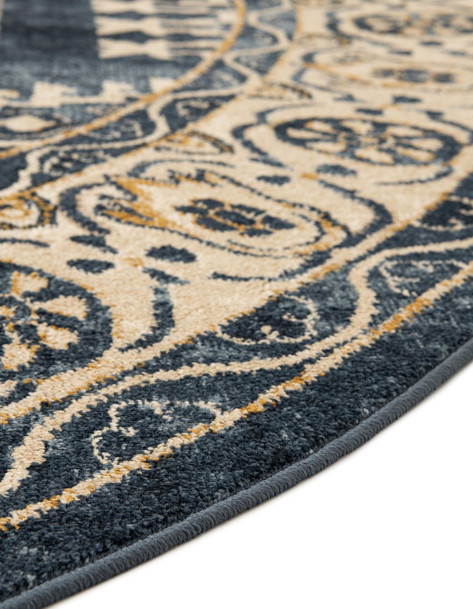 Eden Oasis Collection Area Rug -  Refuge (Dark Blue)