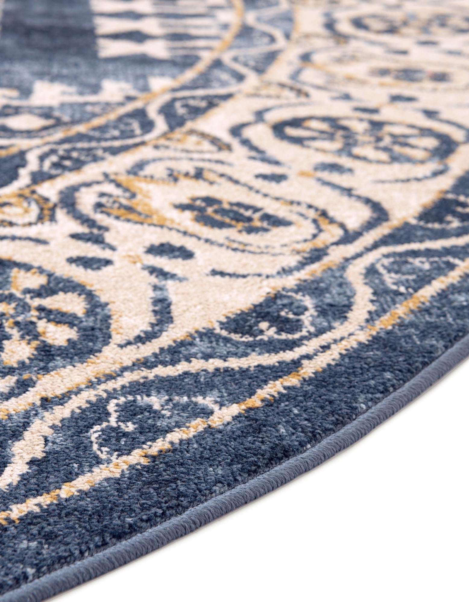 Eden Oasis Collection Area Rug -  Refuge (Dark Blue)