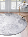 Derbyshire Elegance Collection Area Rug -  Bakewell Round Gray  lifestyle 64