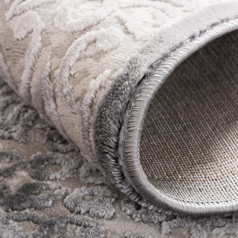 Derbyshire Elegance Collection Area Rug -  Bakewell Round Gray  lifestyle 72