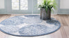 Derbyshire Elegance Collection Area Rug -  Bakewell Round Blue  lifestyle 51