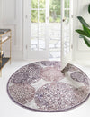 Derbyshire Elegance Collection Area Rug -  Bakewell Round Violet  lifestyle 37