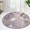 Derbyshire Elegance Collection Area Rug -  Bakewell Round Violet  lifestyle 102