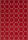 Lattice Garden Collection Area Rug - Arborville (Red) Rectangle Red Main