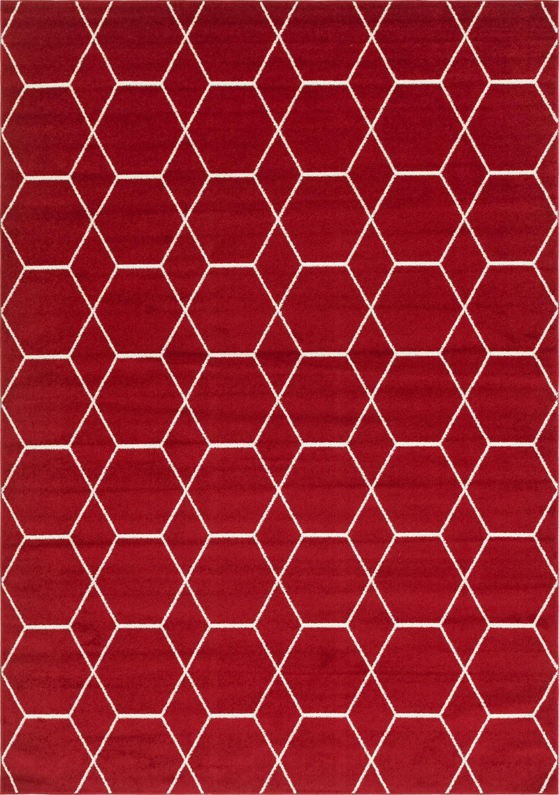 Lattice Garden Collection Area Rug - Arborville (Red) Rectangle Red Main