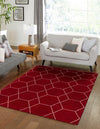 Lattice Garden Collection Area Rug - Arborville (Red) Rectangle Red  lifestyle 0