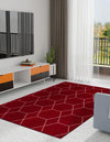 Lattice Garden Collection Area Rug - Arborville (Red) Rectangle Red  lifestyle 4