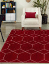 Lattice Garden Collection Area Rug - Arborville (Red) Rectangle Red  lifestyle 18