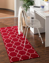 Lattice Garden Collection Area Rug - Arborville (Red) Runner Red  lifestyle 0