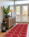 Lattice Garden Collection Area Rug - Arborville (Red) Runner Red  lifestyle 4