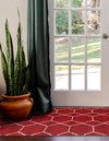 Lattice Garden Collection Area Rug - Arborville (Red) Runner Red  lifestyle 10