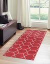 Lattice Garden Collection Area Rug - Arborville (Red) Runner Red  lifestyle 14