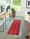 Lattice Garden Collection Area Rug - Arborville (Red) Runner Red  lifestyle 18