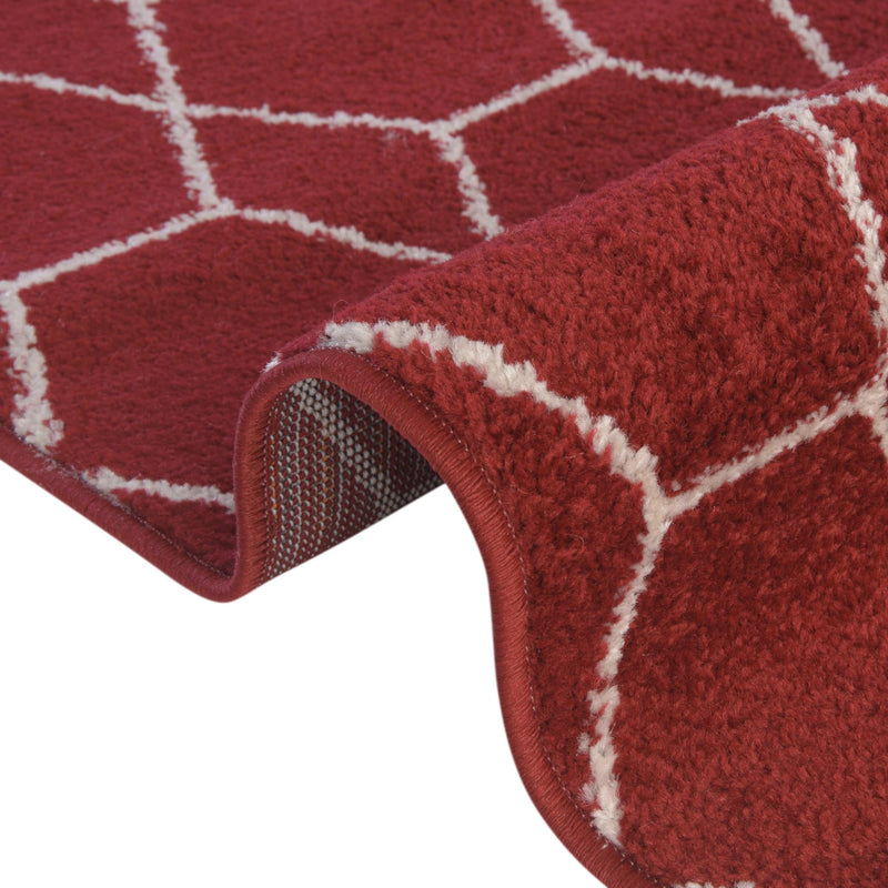 Lattice Garden Collection Area Rug - Arborville (Red) Runner Red  lifestyle 55