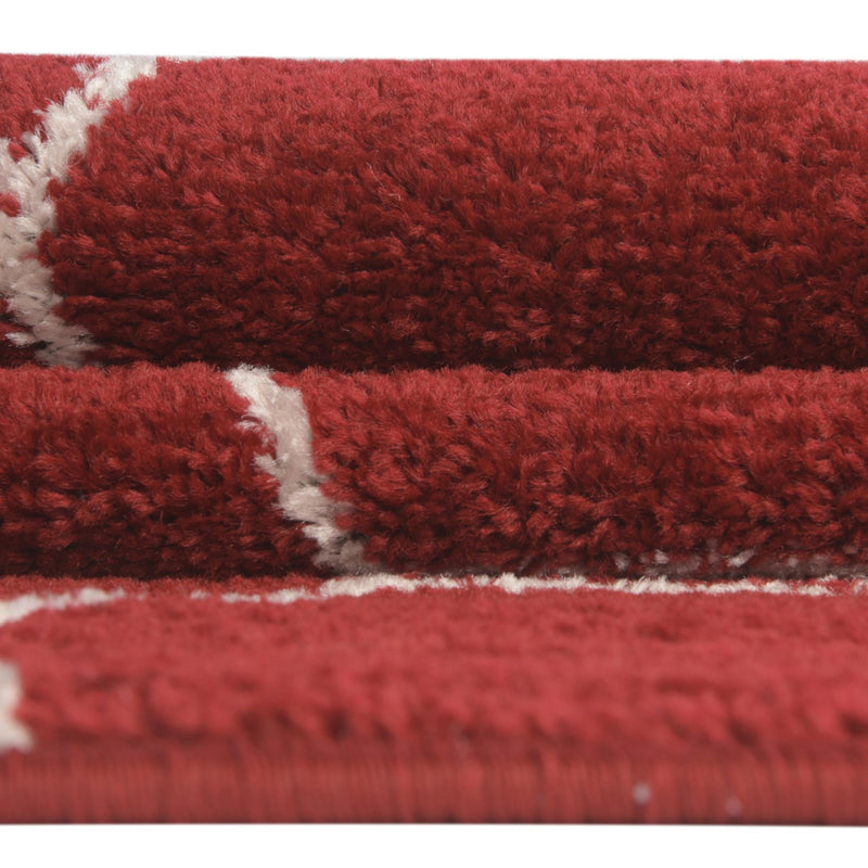 Lattice Garden Collection Area Rug - Arborville (Red) Runner Red  lifestyle 59