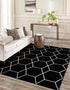 Trellis Mosaic Collection Area Rug - Arborville (Black)