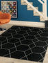 Trellis Mosaic Collection Area Rug - Arborville (Black)