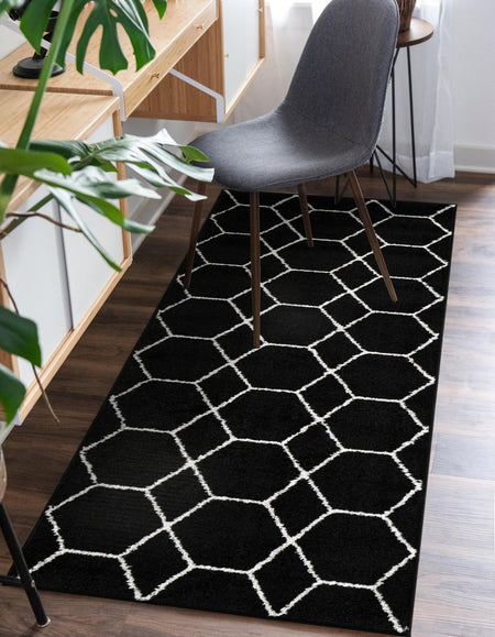 Trellis Mosaic Collection Area Rug - Arborville (Black)