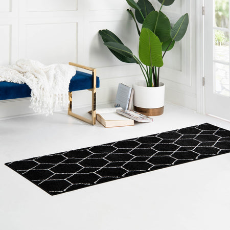 Trellis Mosaic Collection Area Rug - Arborville (Black)