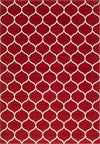 Lattice Garden Collection Area Rug -  Pergolatown (Red) Rectangle Red Main