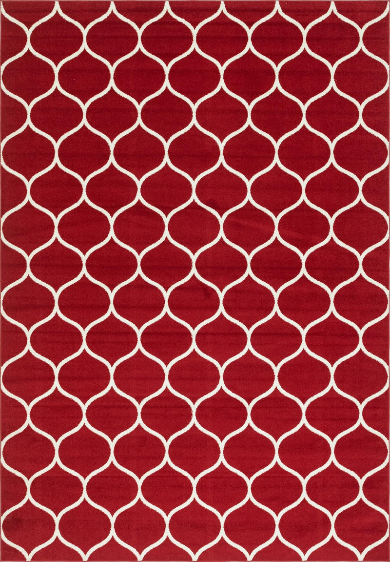 Lattice Garden Collection Area Rug -  Pergolatown (Red) Rectangle Red Main