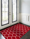 Lattice Garden Collection Area Rug -  Pergolatown (Red) Rectangle Red  lifestyle 5