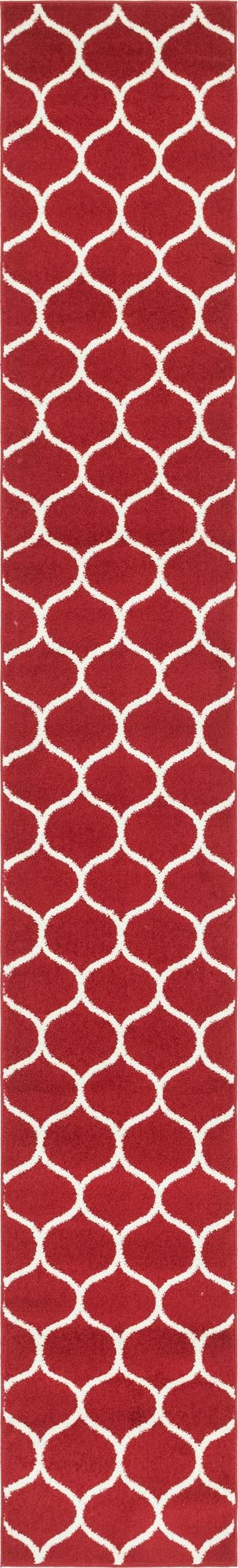 Lattice Garden Collection Area Rug -  Pergolatown (Red) Runner Red Main