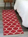 Lattice Garden Collection Area Rug -  Pergolatown (Red) Runner Red  lifestyle 0