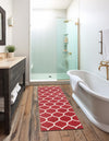 Lattice Garden Collection Area Rug -  Pergolatown (Red) Runner Red  lifestyle 3