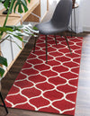 Lattice Garden Collection Area Rug -  Pergolatown (Red) Runner Red  lifestyle 10