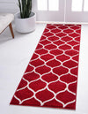 Lattice Garden Collection Area Rug -  Pergolatown (Red) Runner Red  lifestyle 16