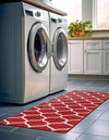 Lattice Garden Collection Area Rug -  Pergolatown (Red) Runner Red  lifestyle 25