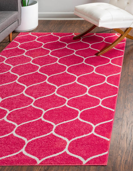 Trellis Mosaic Collection Area Rug -  Pergolatown (Pink)