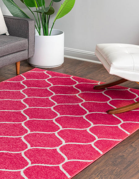 Trellis Mosaic Collection Area Rug -  Pergolatown (Pink)