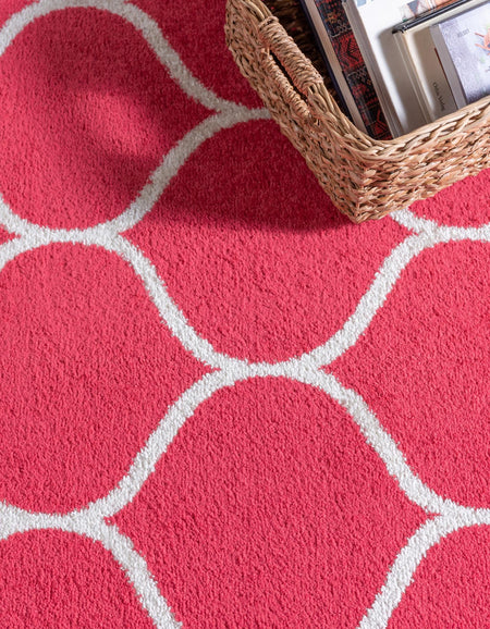 Trellis Mosaic Collection Area Rug -  Pergolatown (Pink)