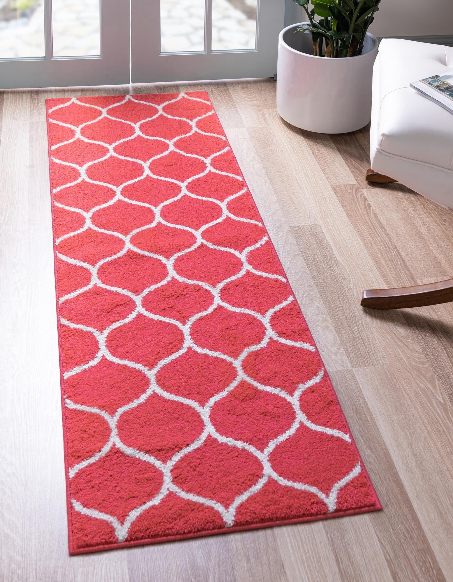 Trellis Mosaic Collection Area Rug -  Pergolatown (Pink)