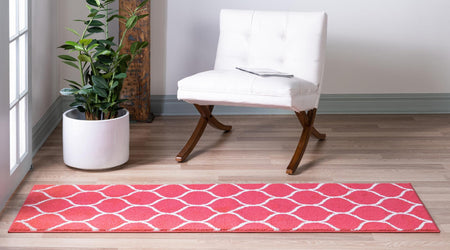 Trellis Mosaic Collection Area Rug -  Pergolatown (Pink)