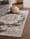 Coastal Manor Collection Area Rug -  Pelican Rectangle Navy Blue  lifestyle 3