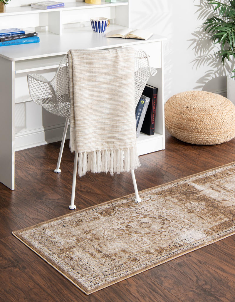 Coastal Manor Collection Area Rug -  Pelican Runner Khaki  lifestyle 94